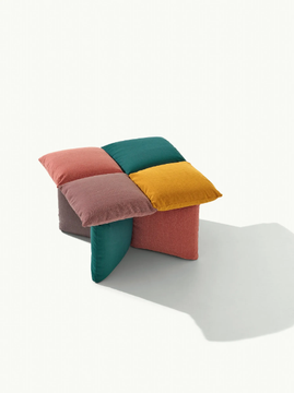 PILLOW 218 - Upholstered fabric stool by Et al. - view 3